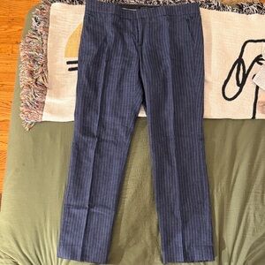 Banana Republic Women's Navy Pinstripe Trousers